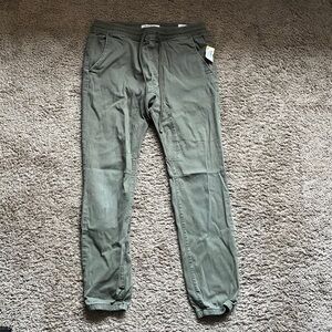 Pacsun Men's Olive Green Jogger Pants - Medium